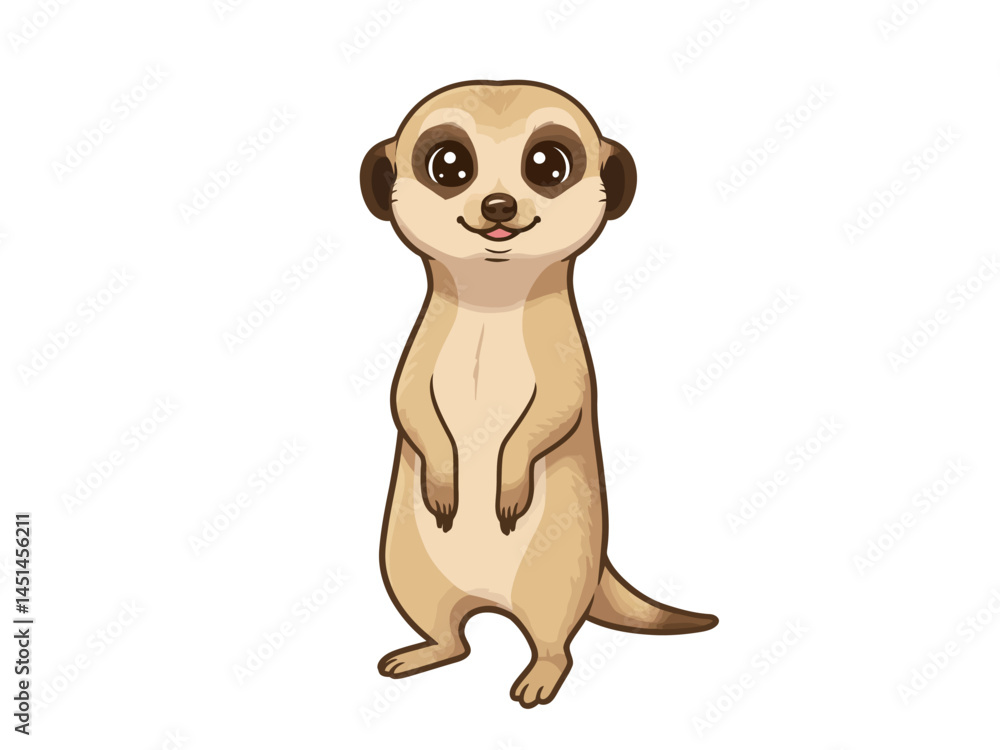 Fototapeta premium A Cheerful Cartoon Otter Floats On Its Back In Gentle Blue Water Cradling A Smooth Grey Stone With Its Paws Radiating A Peaceful And Playful Mood In A Colorful Vector Illustration Style