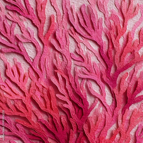 Obraz na płótnie Colorful coral formation, vibrant pinks, artistic texture, isolated background. w salonie
