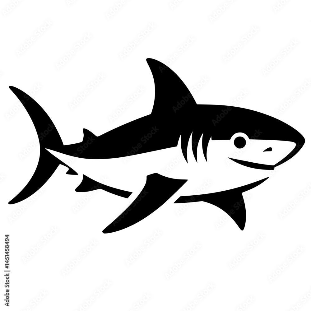 Obraz premium Shark silhouette vector design