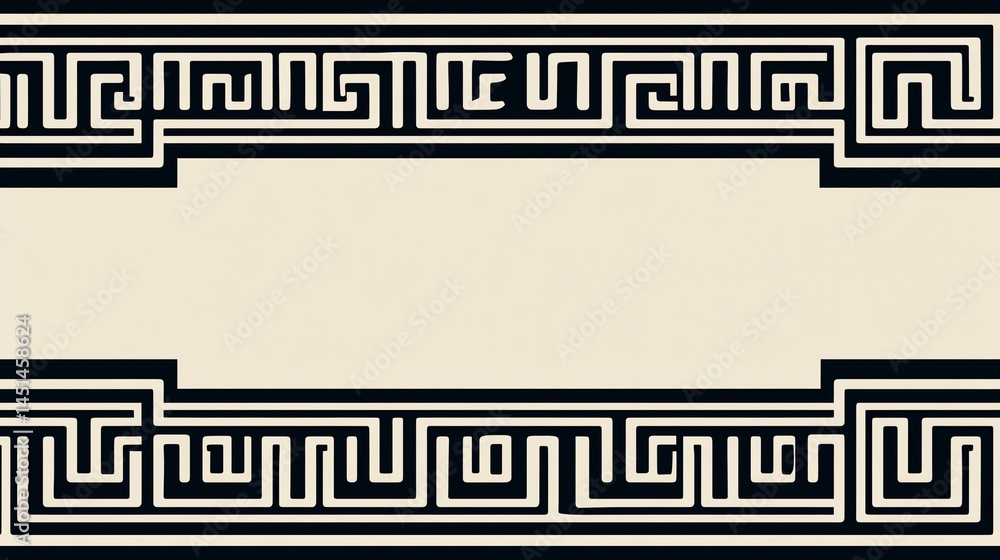 Decorative geometric border design on a plain background.