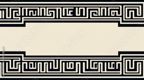 Decorative geometric border design on a plain background.