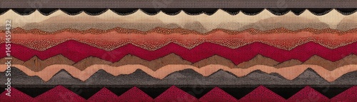 Obraz na płótnie Colorful zigzag pattern in various shades, ideal for creative design projects. w salonie