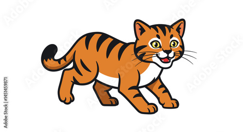 A Friendly Cartoon Shiba Inu Dog Stands Cheerfully With Its Tongue Out And Tail Curled Presented In A Clean Vector Illustration Style Against A White Background Evoking Warmth And Lightheartedness