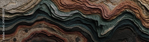 Obraz na płótnie Colorful layered earth textures showcasing natural beauty and formation. w salonie