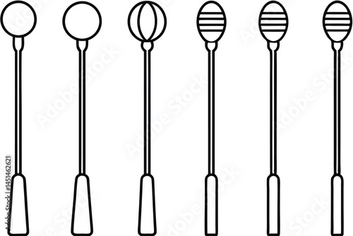 Doppler Probes in Medicine Line Art