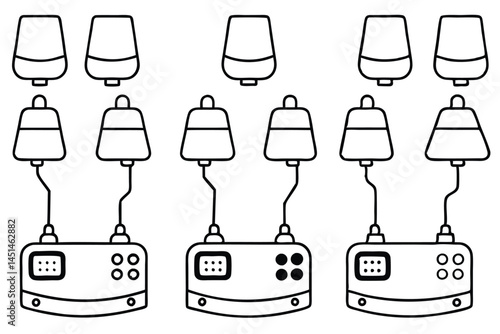 Doppler ultrasound Real Time Line art