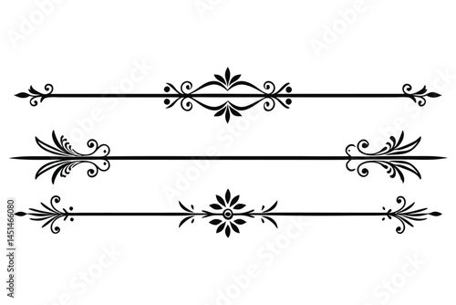 Ornate decorative dividers with elegant flourishes