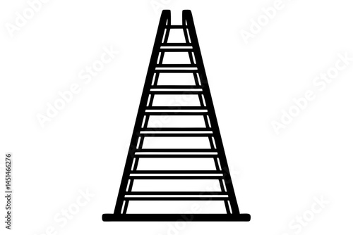 Ladder Of Success icon  silhouette vector illustration