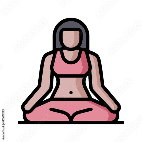 yoga woman vector