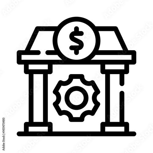 monetary policy line icon