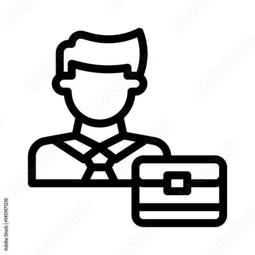 businessman line icon