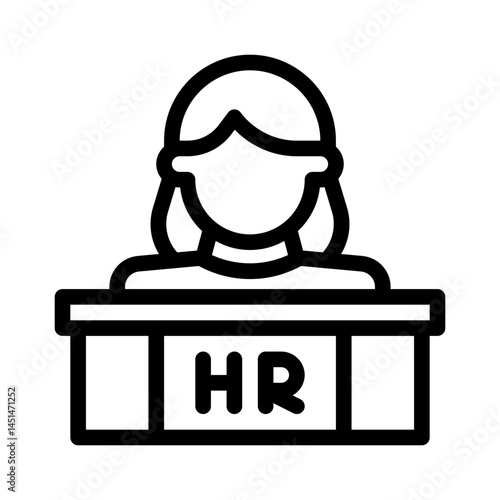 HR manager line icon