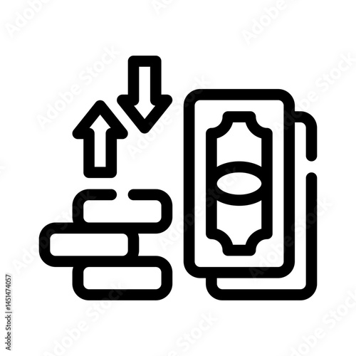 inflation rate line icon