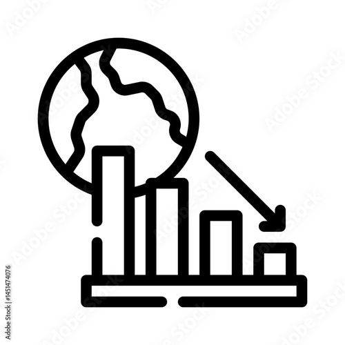 recession line icon