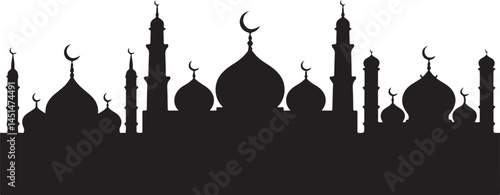 silhouettes of mosque