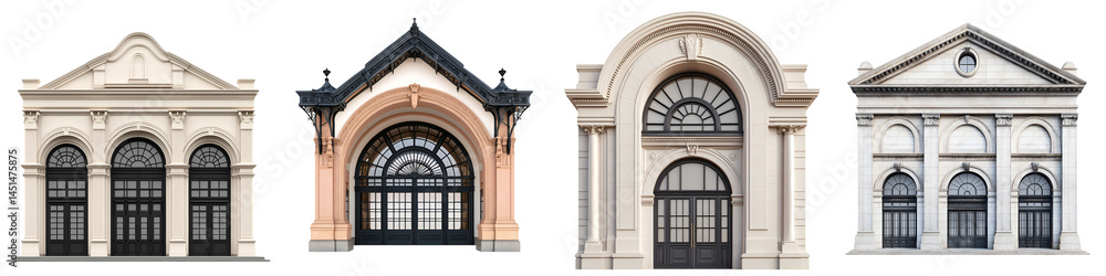 Fototapeta premium Ornate, historic classical architecture facades