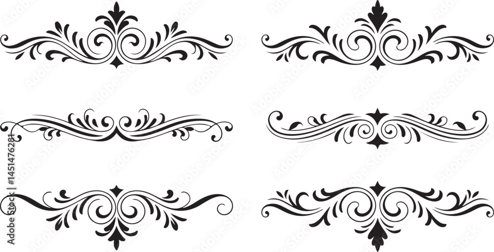 set of floral design elements set of floral design elements