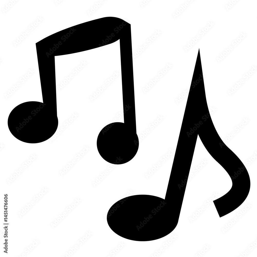 Musical notes melody simple icon Musical notes melody simple icon