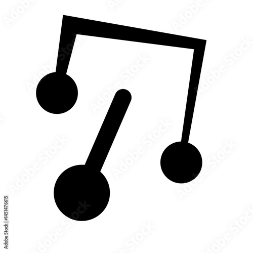 Musical notes melody simple icon