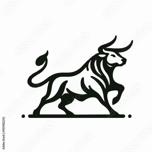 Vector illustration of bull 