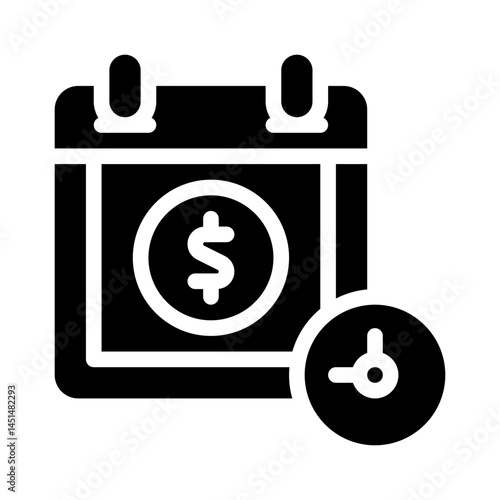 invoice due date glyph icon