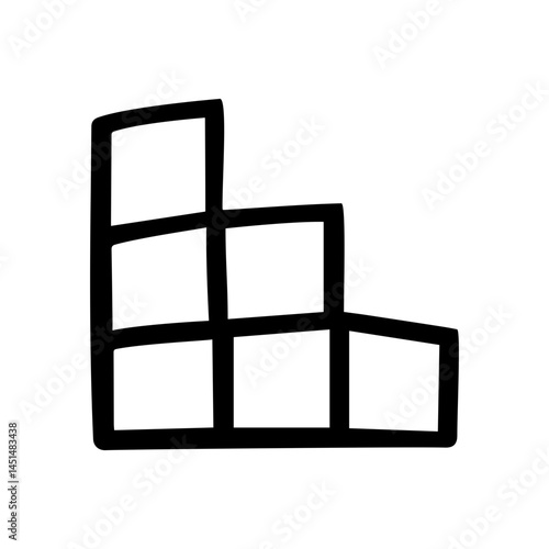 Stairs doodle vector icon