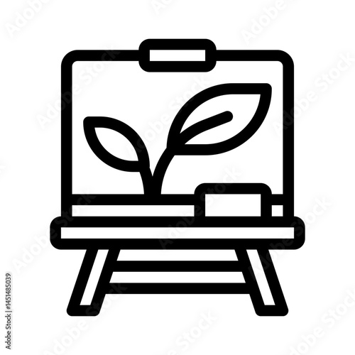 stretched canvas line icon