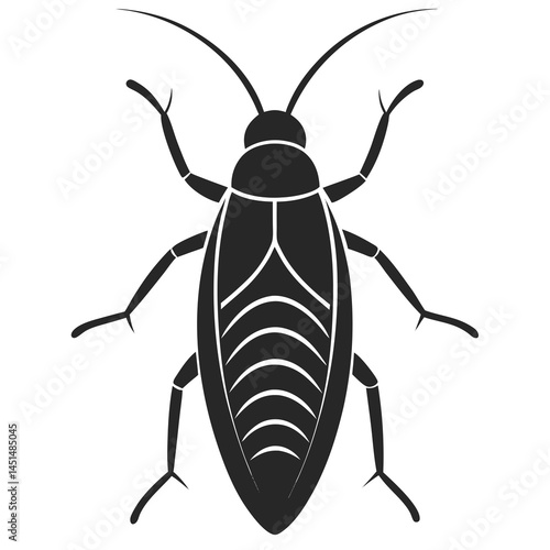 Cockroach icon silhouette vector illustration