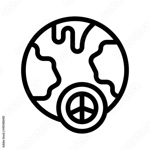 globe line icon