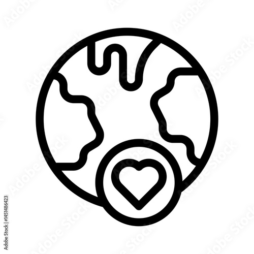world peace line icon
