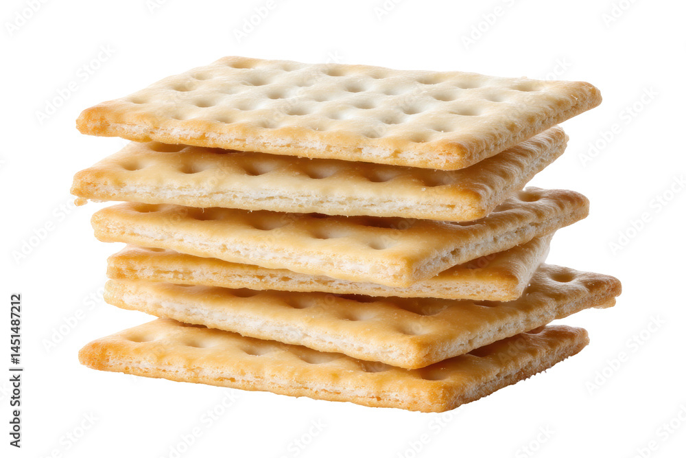 Stack of Crisp Crackers isolated on transparent png background Stack of Crisp Crackers isolated on transparent png background