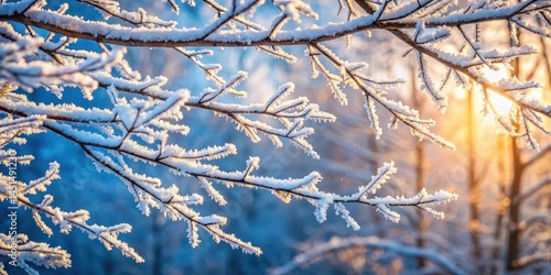 Wallpaper Mural Thick Frosty Tree Branches, wooden, wood, wooden, wood,tree, frost covered , tree branch, forest, frosty,thick, winter,misty Torontodigital.ca
