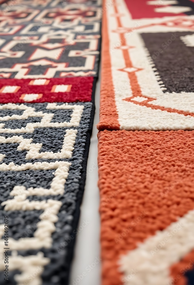 Fototapeta premium close up of a rug on the floor