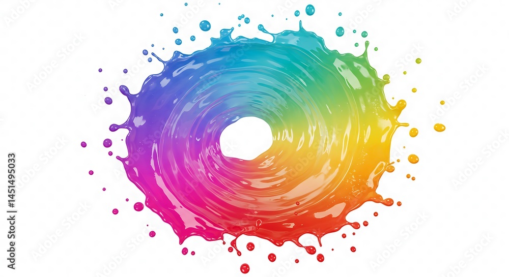 Ultra HD vibrant abstract splash of colorful paint in dynamic motion, fluid waves and droplets forming a harmonious swirl, , 3D render on isolated transparent background Ultra HD vibrant abstract splash of colorful paint in dynamic motion, fluid waves and droplets forming a harmonious swirl, , 3D render on isolated transparent background