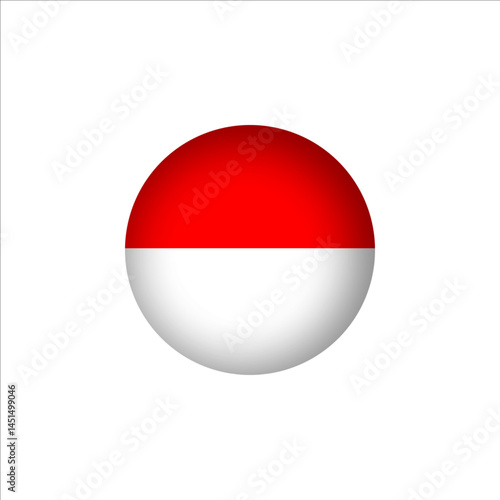 Indonesia flag in 3D sphere shape. Indonesia flag logo illustration. Indonesia flag icon. Free Download Indonesia flag in 3D sphere shape. Indonesia flag logo illustration. Indonesia flag icon. - GFXLoad