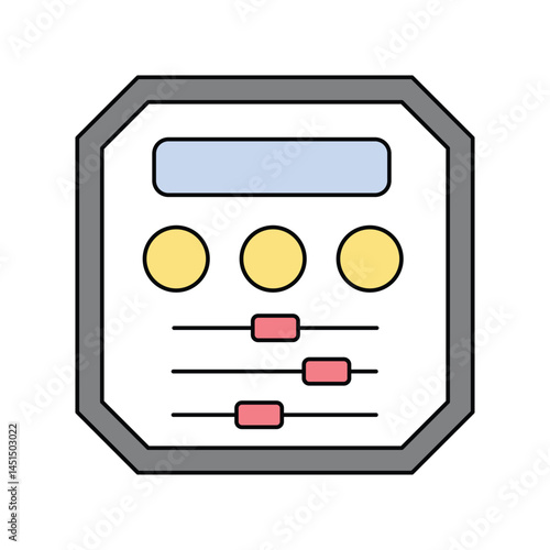 control panel lineal color line icon with white background vector stock illustration