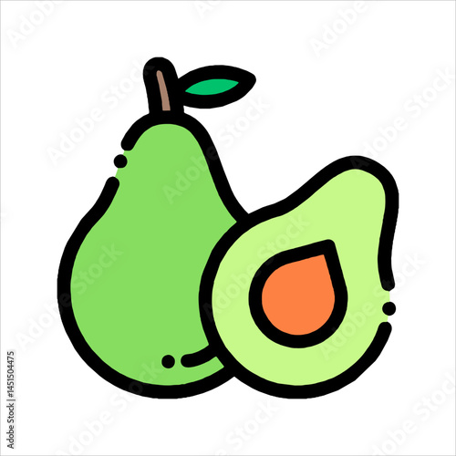 illustration of a pear
