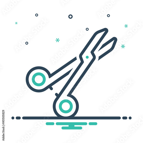 Mix  icon for surgical scissor