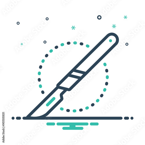 Mix  icon for surgical knife