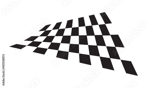 Racing flag vector icon on white background. Checkered flag. start and finish crossed flag. Racing flag.	
