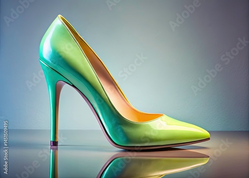 Minimalist Heels Photography: Stylish Shoes, Elegant Footwear, Simple Background, Modern Design