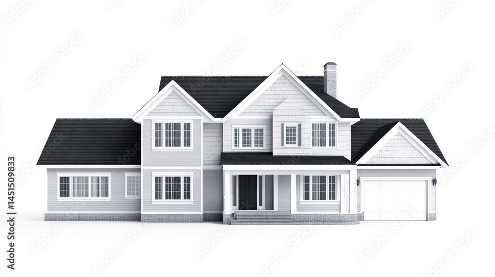 Suburban Dream Home Architectural 3D Model Suburban Dream Home Architectural 3D Model