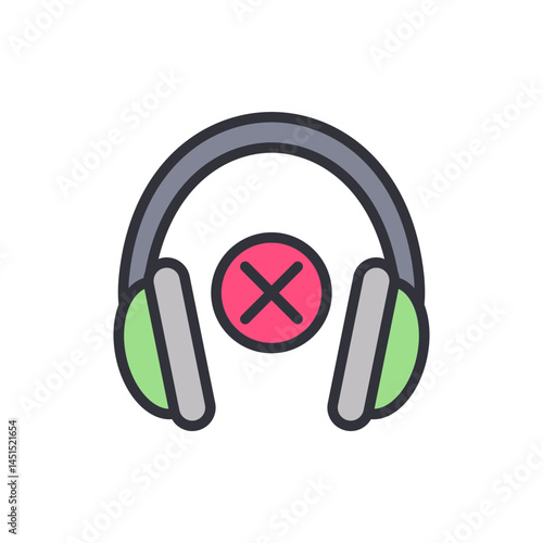 No music colored icons, minimalist vector illustration ,simple transparent graphic element .Isolated on white background