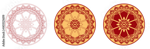 Sri Lankan Traditional Vector Patterns, illustration Art