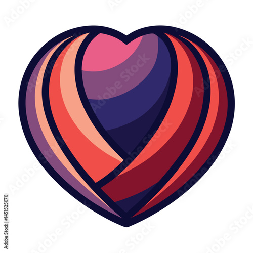Unique heart design symbolizing love and care, perfect for Valentine's Day gifts, romantic cards, and heartfelt decorations