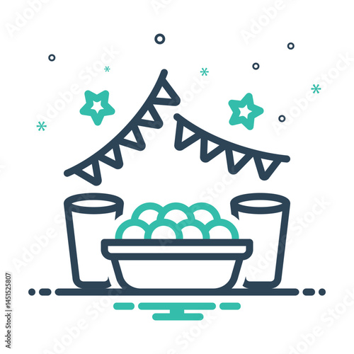 Mix icon for sweets and lassi