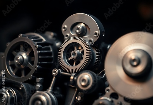 Wallpaper Mural close up of a bunch of metal gears Torontodigital.ca