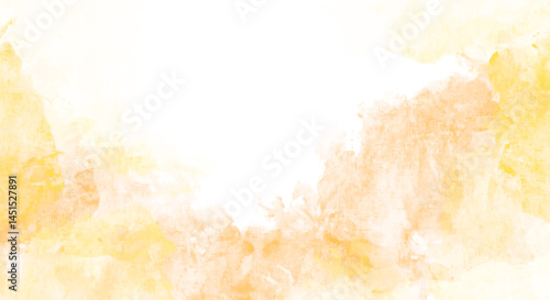 Soft orange yellow abstract watercolor background