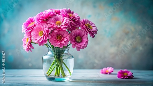Wallpaper Mural Pink Flower Vase Still Life Photography - Elegant Floral Arrangement,  Delicate Blooms, Artistic Still Life,  Home Decor Inspiration Torontodigital.ca