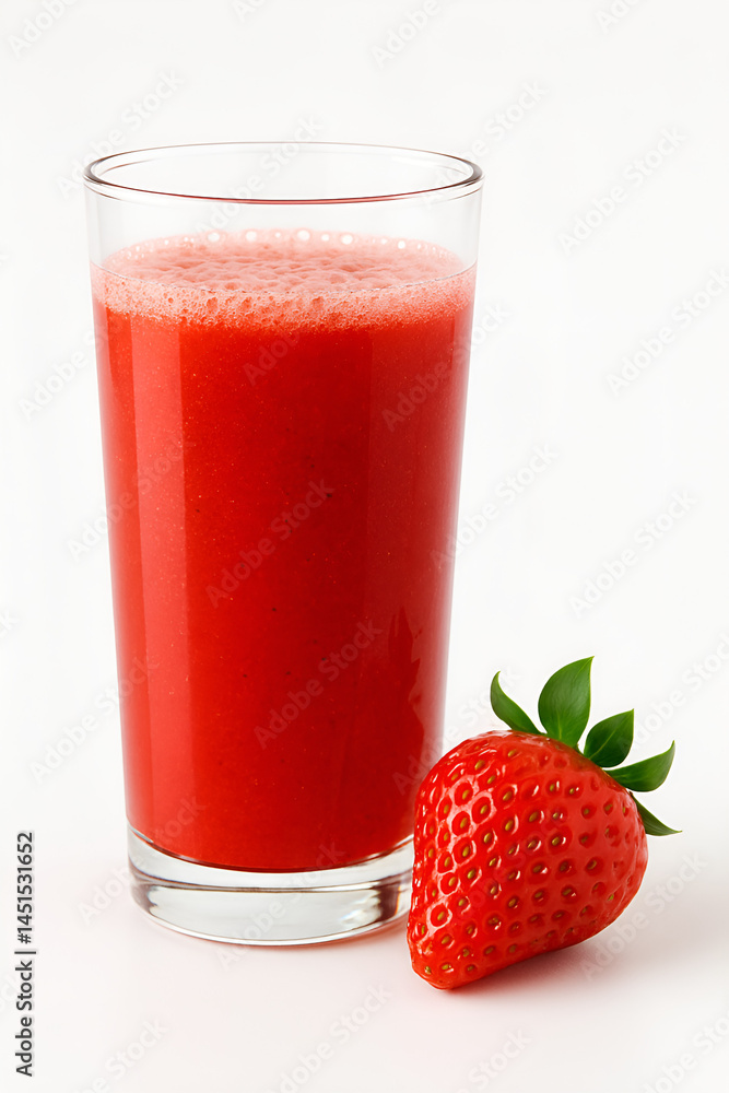 glass of strawberry juice glass of strawberry juice